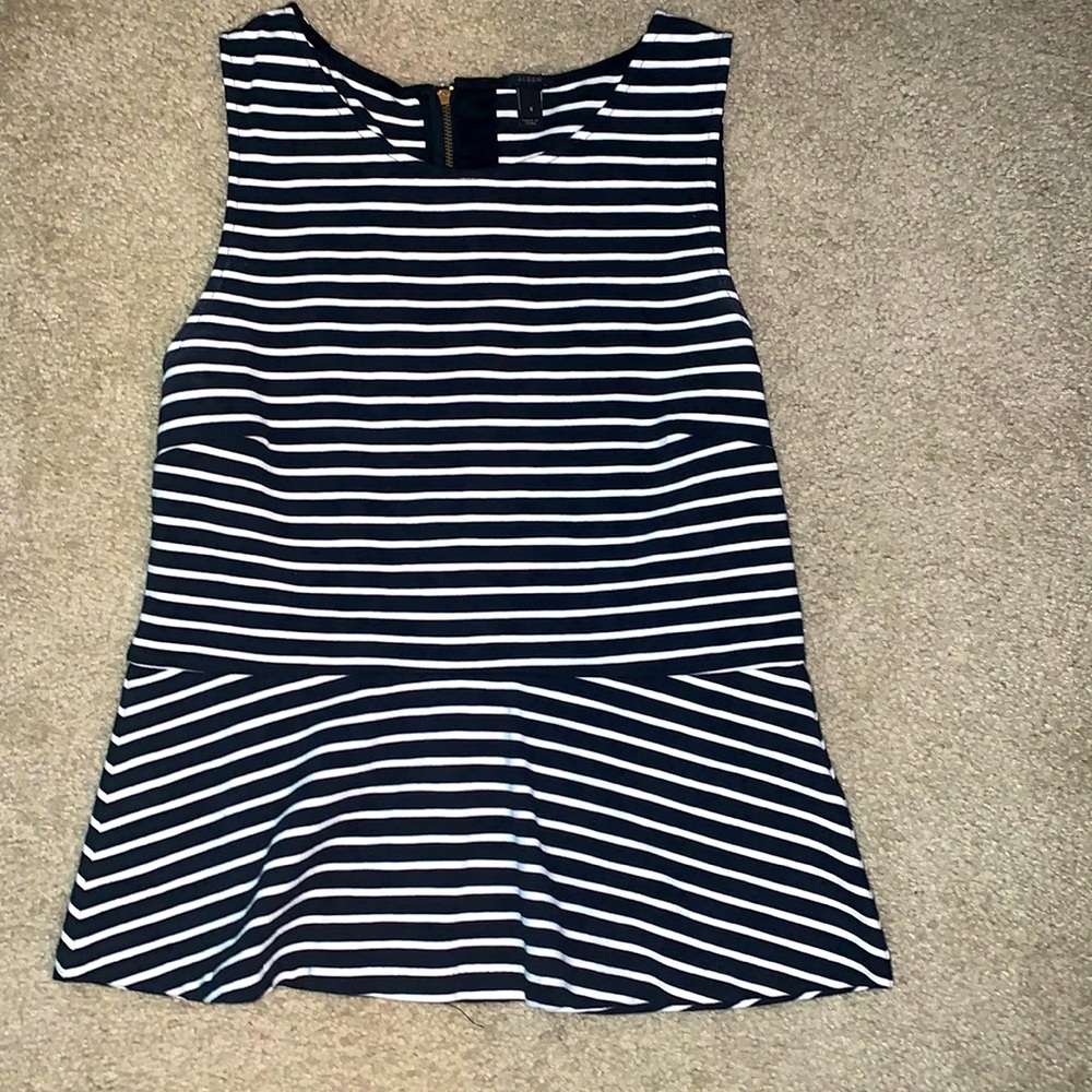 J. Crew striped peplum top, S